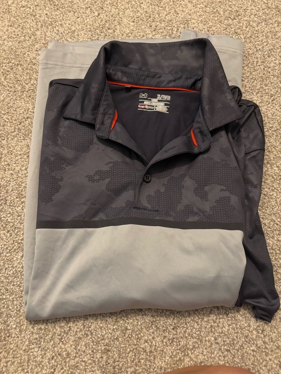 Under Armour Other - Under Armour Men’s Black and Light Gray Short-Sleeve Polo